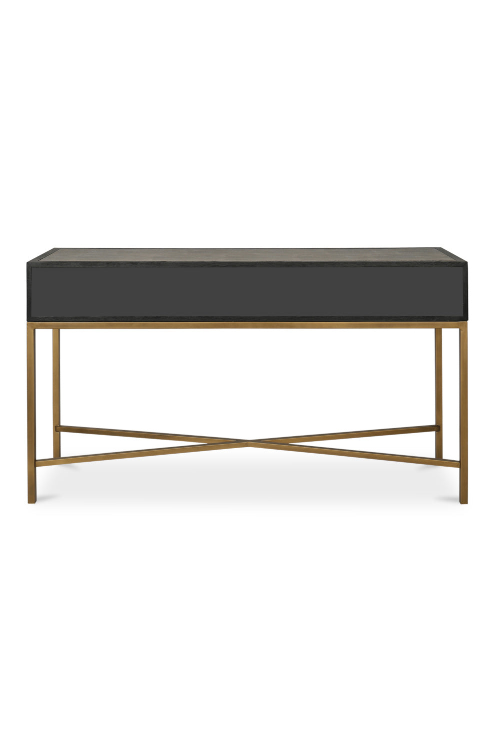 Modern European furniture - Gray Shagreen 2-Drawer Console Table - www.oroa.com