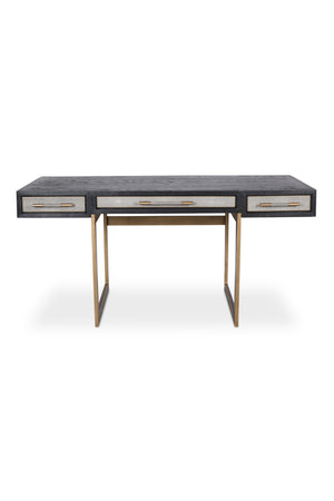 Modern European furniture - Gray Shagreen 2-Drawer Desk - www.oroa.com