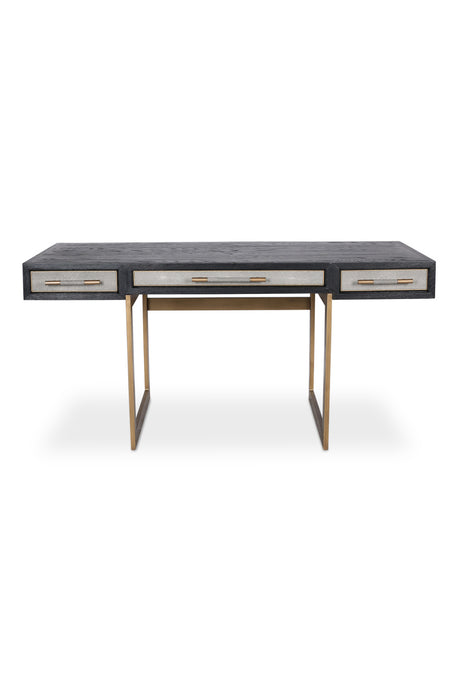 Modern European furniture - Gray Shagreen 2-Drawer Desk - www.oroa.com
