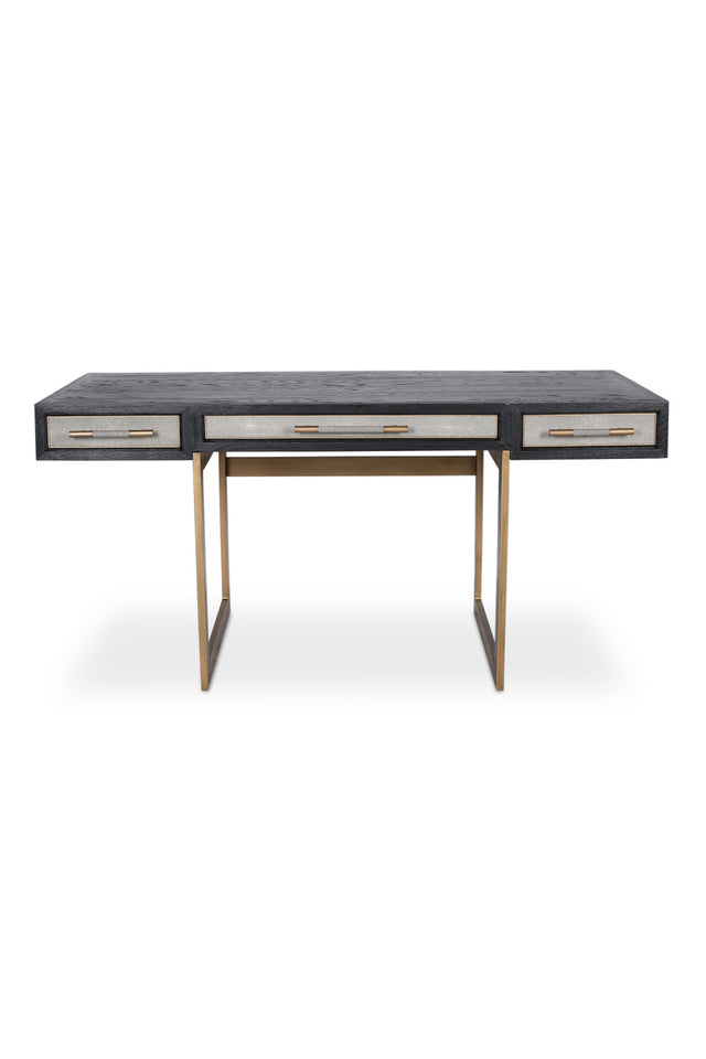 Modern European furniture - Gray Shagreen 2-Drawer Desk - www.oroa.com
