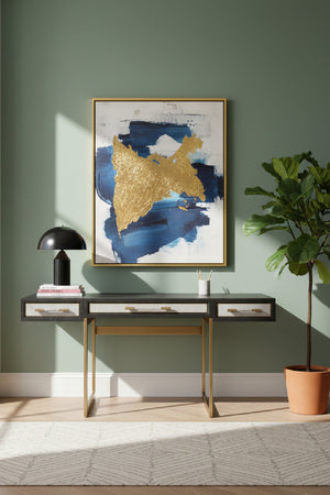 Modern European furniture - Gray Shagreen 2-Drawer Desk - www.oroa.com