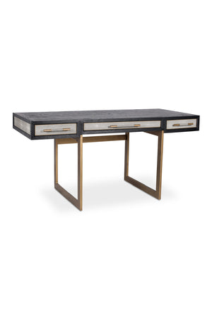 Modern European furniture - Gray Shagreen 2-Drawer Desk - www.oroa.com