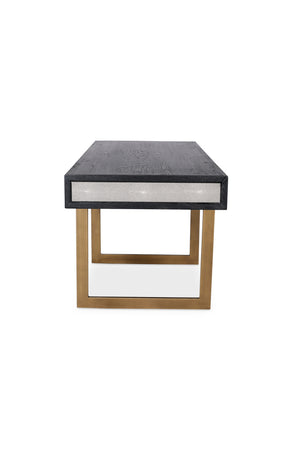 Modern European furniture - Gray Shagreen 2-Drawer Desk - www.oroa.com