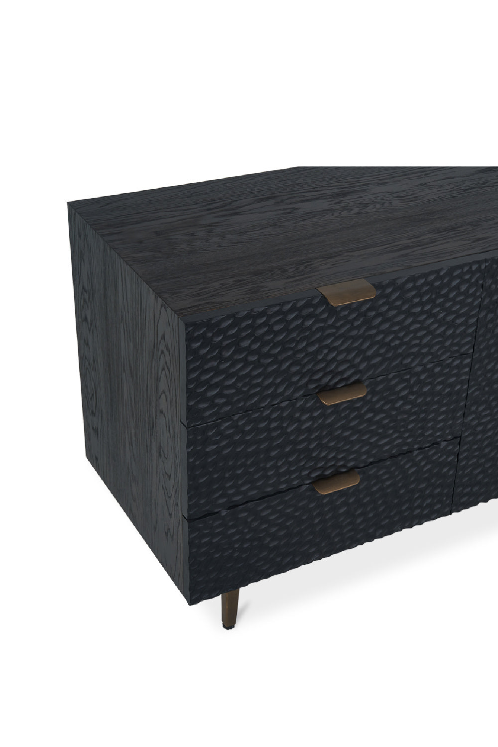 Modern European furniture - Black Relief Carved Sideboard - www.oroa.com