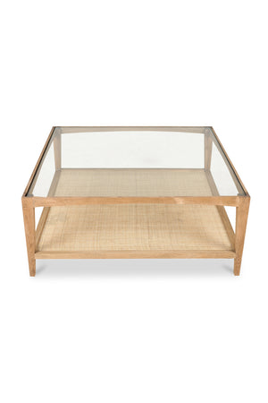   Modern European furniture - Glass & Cane Coffee Table - www.oroa.com | Oroa.com