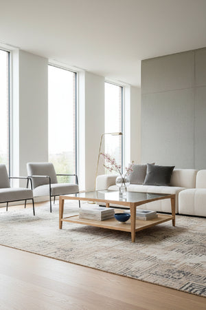   Modern European furniture - Glass & Cane Coffee Table - www.oroa.com | Oroa.com