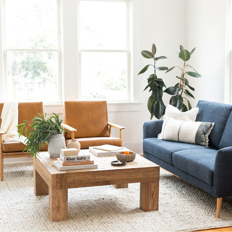 Solid Oak Square Coffee Table | Novi Living Evander | Oroa.com