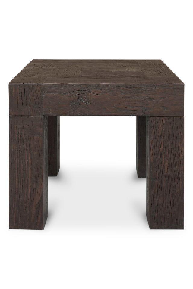 Modern European furniture - Rustic Oak Square Side Table - www.oroa.com