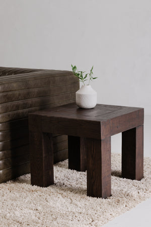   Modern European furniture - Rustic Oak Square Side Table - www.oroa.com | Oroa.com