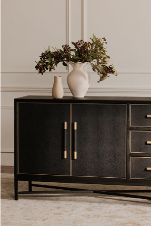 Vegan Leather 4-Door Sideboard | Novi Living Mako | Oroa.com