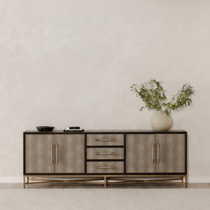 Vegan Leather 4-Door Sideboard | Novi Living Mako