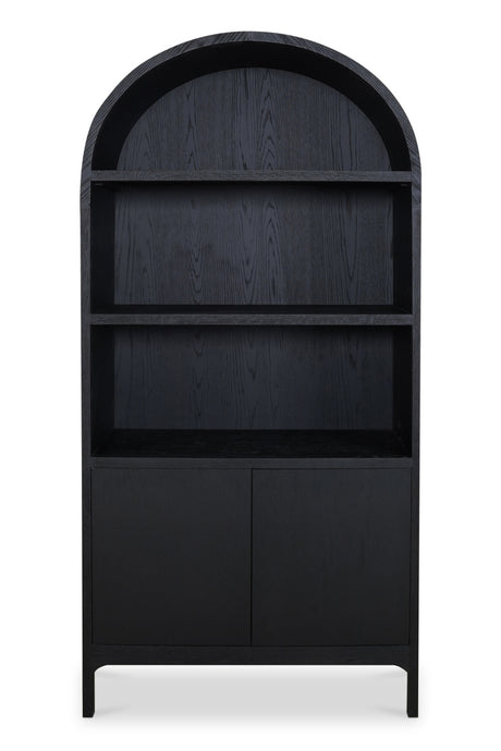 Modern European furniture - Black Oak Arched Cabinet - www.oroa.com