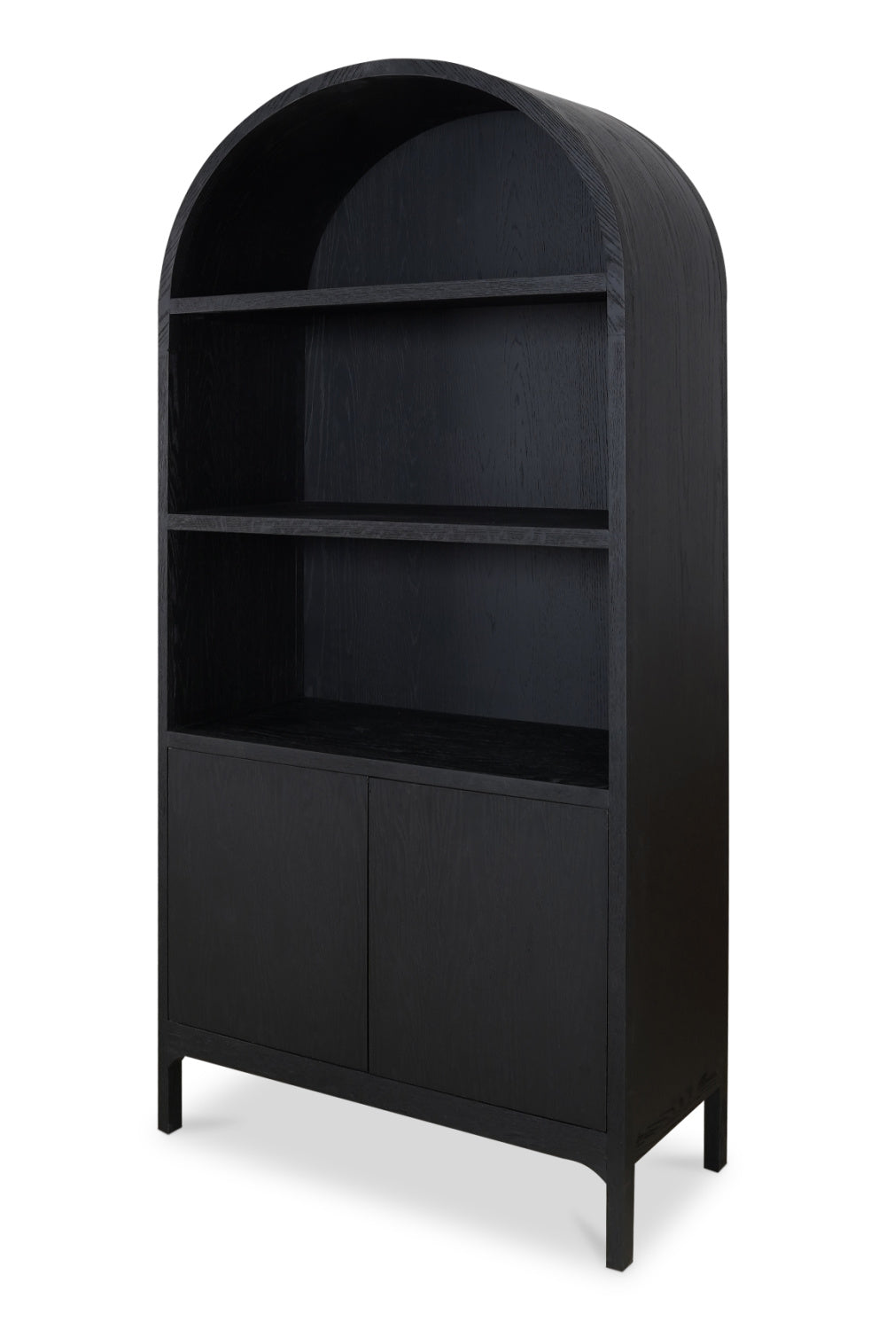 Modern European furniture - Black Oak Arched Cabinet - www.oroa.com