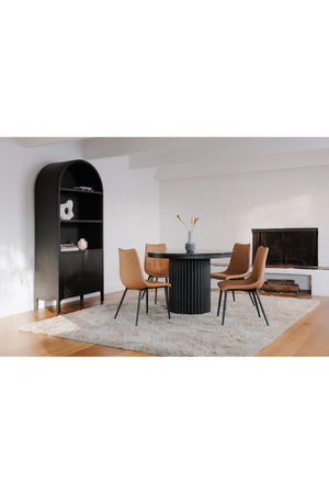 Modern European furniture - Black Oak Arched Cabinet - www.oroa.com