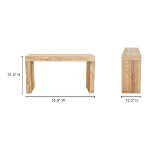Rustic Oak Console Table | Novi Living Evander | Oroa.com