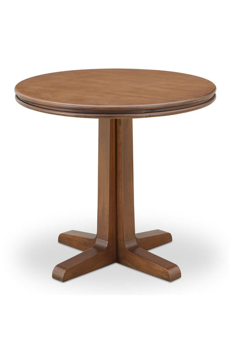 Modern European furniture - Brown Pine Pedestal Coffee Table - www.oroa.com