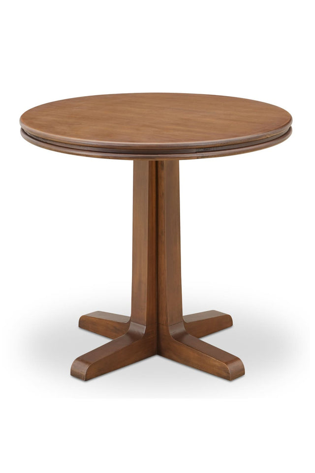 Modern European furniture - Brown Pine Pedestal Coffee Table - www.oroa.com
