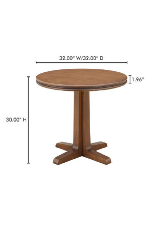   Modern European furniture - Brown Pine Pedestal Coffee Table - www.oroa.com | Oroa.com
