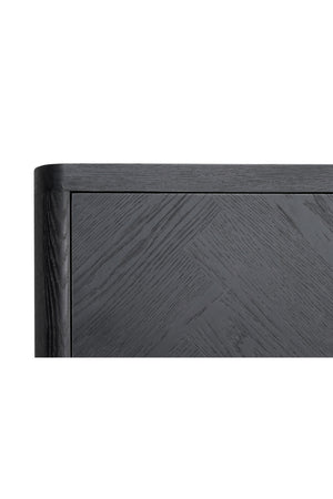   Modern European furniture - Black Herringbone Patterned Sideboard - www.oroa.com | Oroa.com