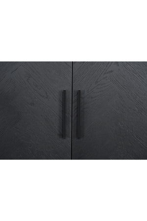   Modern European furniture - Black Herringbone Patterned Sideboard - www.oroa.com | Oroa.com