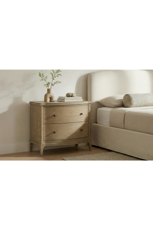   Modern European furniture - Brown Oak 2-Drawer Nightstand - www.oroa.com | Oroa.com
