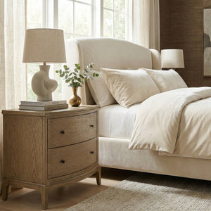   Modern European furniture - Brown Oak 2-Drawer Nightstand - www.oroa.com | Oroa.com
