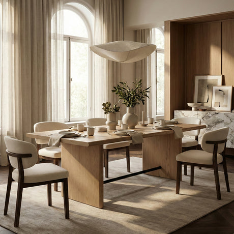 Natural Oak Dining Table | Novi Living Madison | Oroa.com