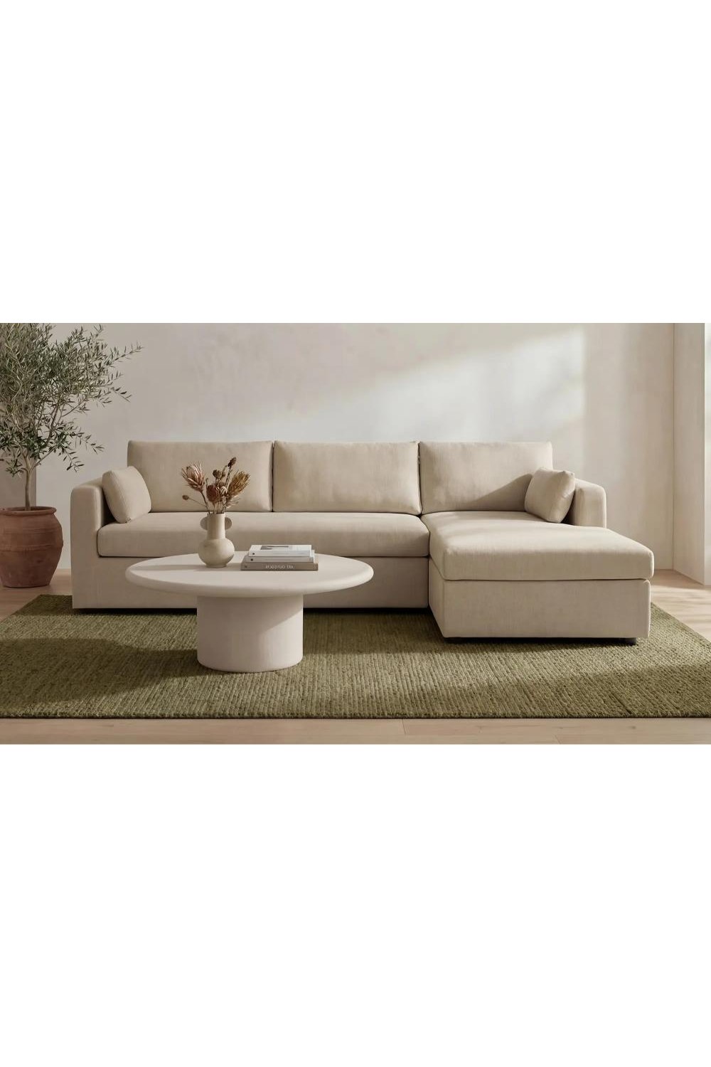 Sectional Sofa with Storage Chaise | Novi Living Burrow | Oroa.com