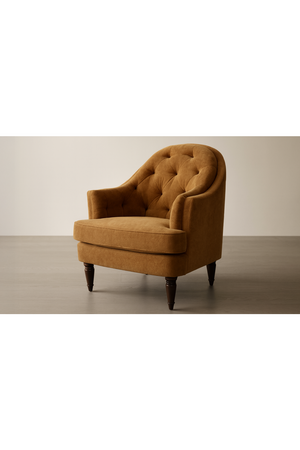 Tufted-Back Curved Accent Chair | Novi Living Pandora | Oroa.com