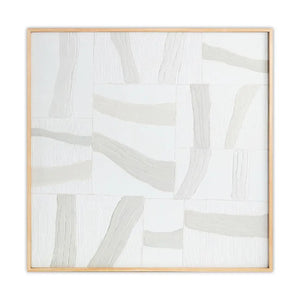 Modern European furniture - Light-Toned Strips Collage Painting - www.oroa.com