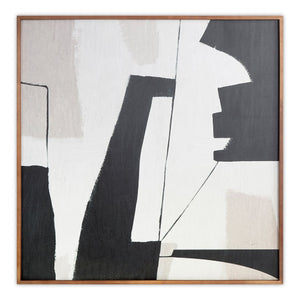 Modern European furniture - Abstract Shapes Framed Painting - www.oroa.com