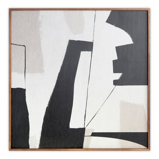 Modern European furniture - Abstract Shapes Framed Painting - www.oroa.com