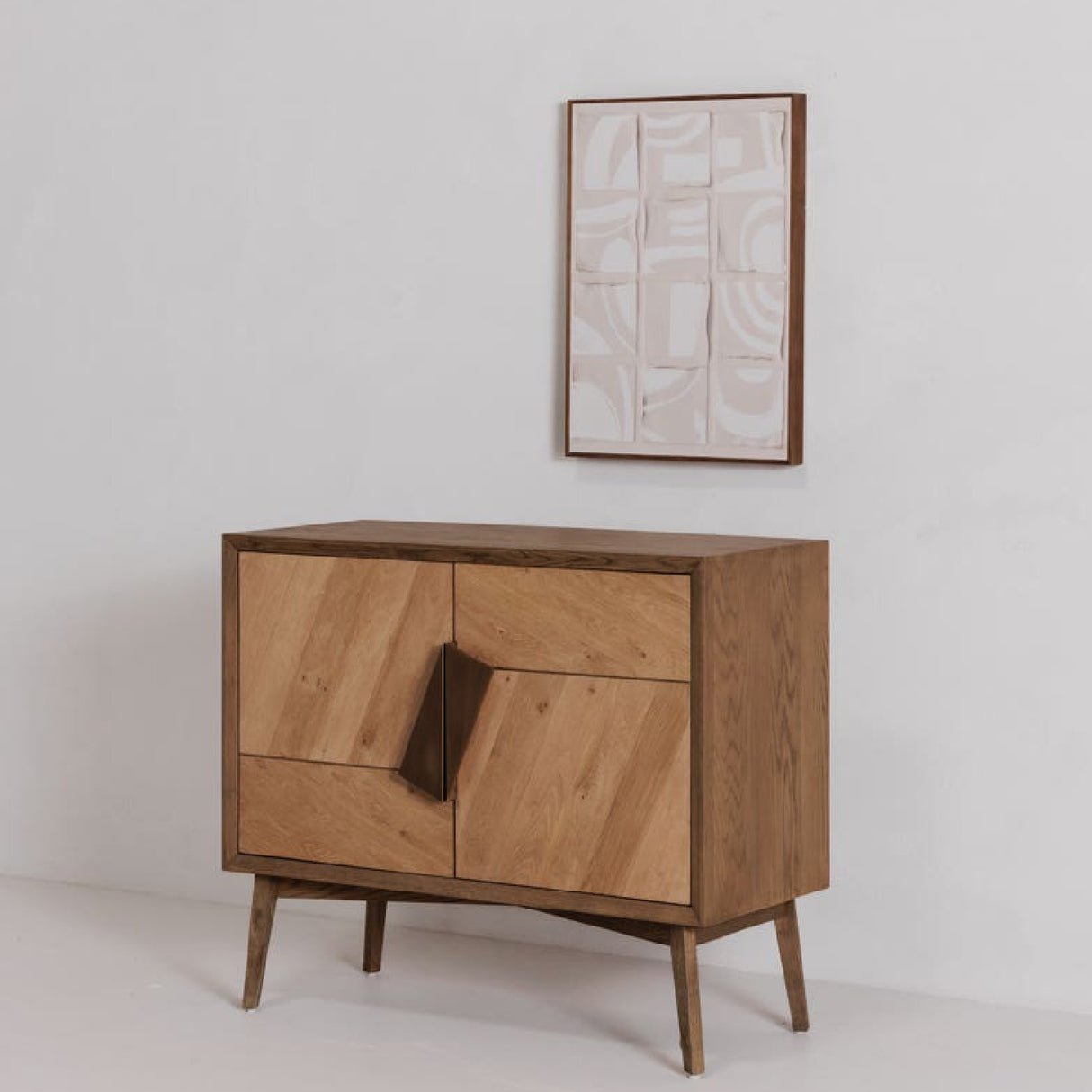 Gray Drid-Pattern Art Print | Novi Living Unfold | Oroa.com