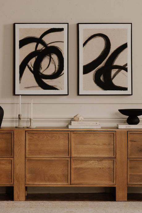 Modern European furniture - Flowy Brush Strokes Painting - www.oroa.com