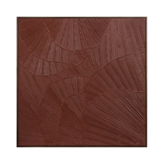 Modern European furniture - Textured Maroon Framed Painting - www.oroa.com