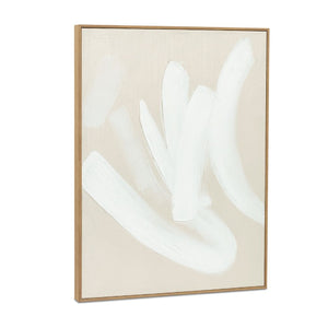 Modern European furniture - Abstract White Brush Strokes Painting - www.oroa.com