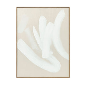 Modern European furniture - Abstract White Brush Strokes Painting - www.oroa.com