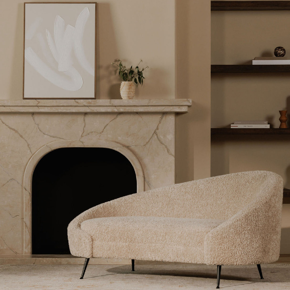 Modern European furniture - Abstract White Brush Strokes Painting - www.oroa.com