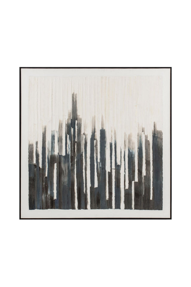 Modern European furniture - Gray Toned Linear Painting - www.oroa.com