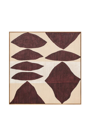 Modern European furniture - Red Patterns Framed Painting - www.oroa.com