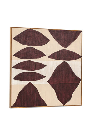 Modern European furniture - Red Patterns Framed Painting - www.oroa.com