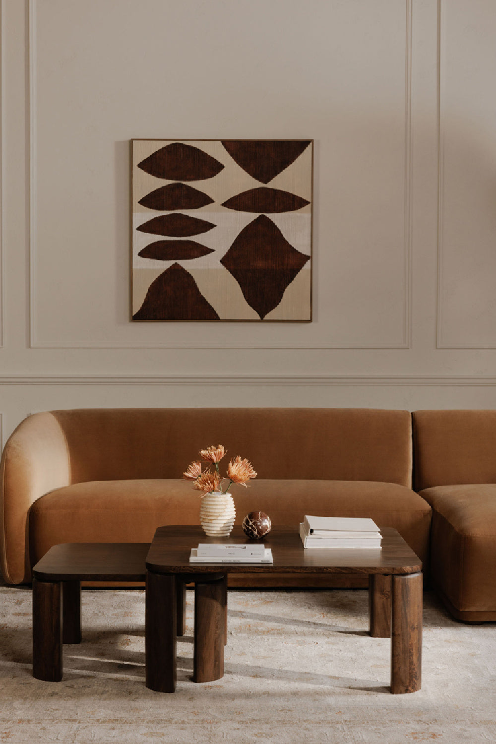 Modern European furniture - Red Patterns Framed Painting - www.oroa.com