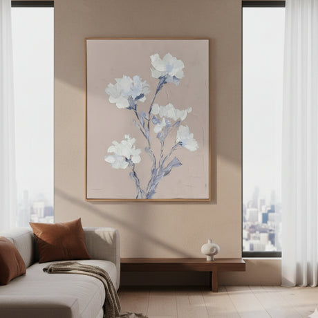 Modern European furniture - White Floral Framed Painting - www.oroa.com