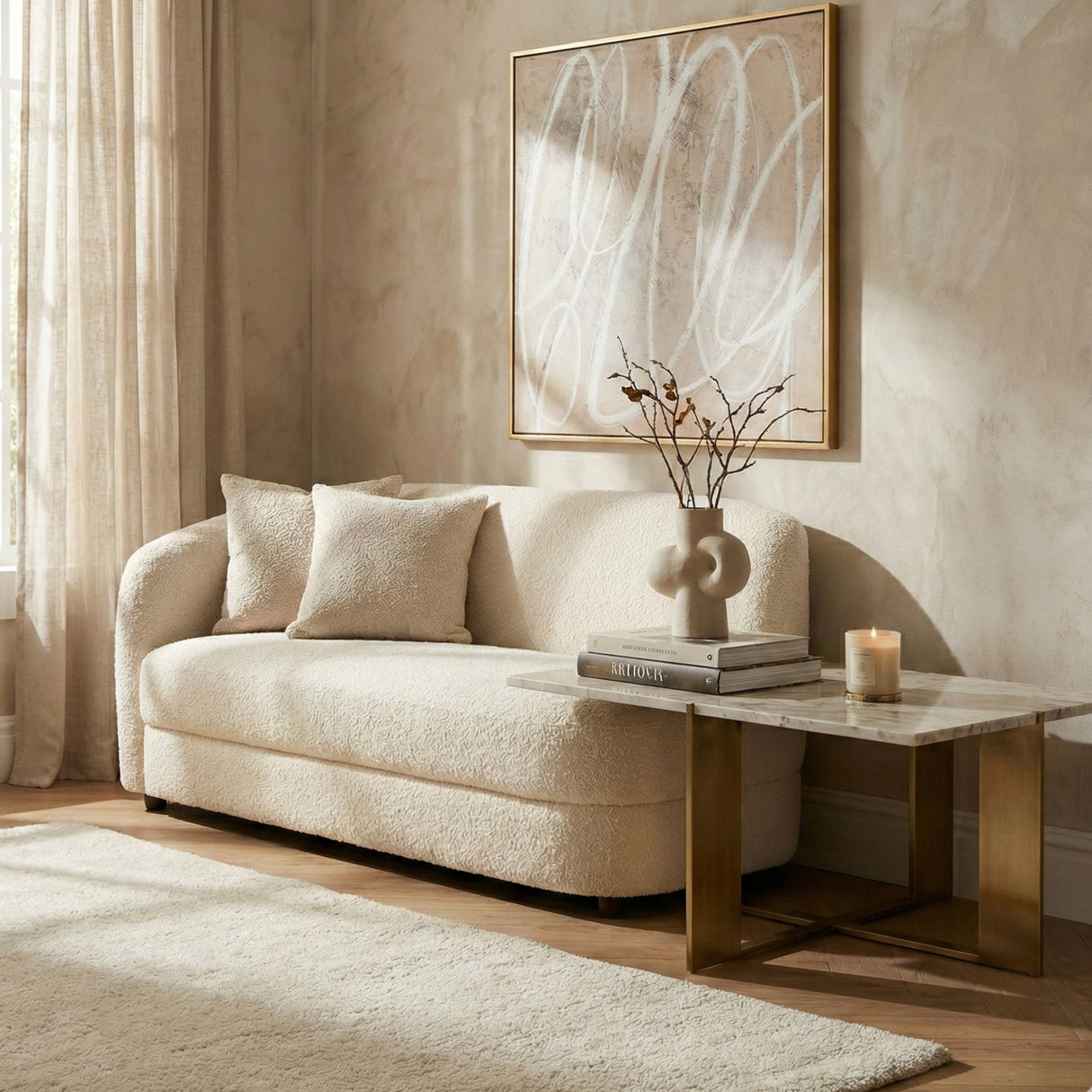   Spiral Scribble Framed Painting | Oroa.com