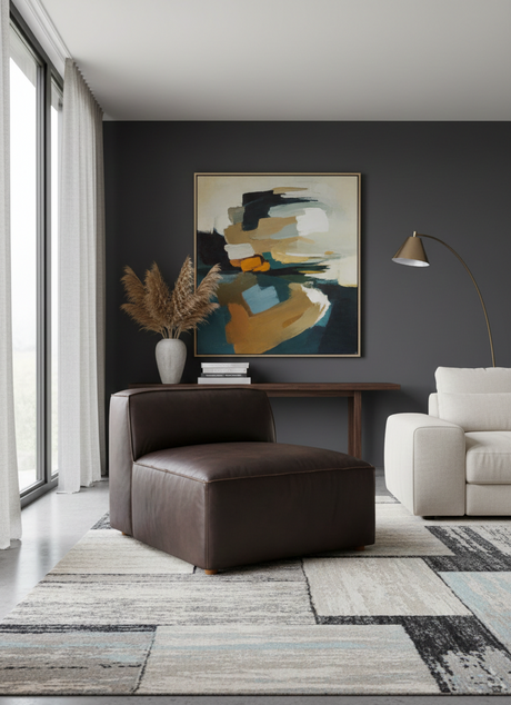 Modern European furniture - Brown Leather Slipper Chair - www.oroa.com