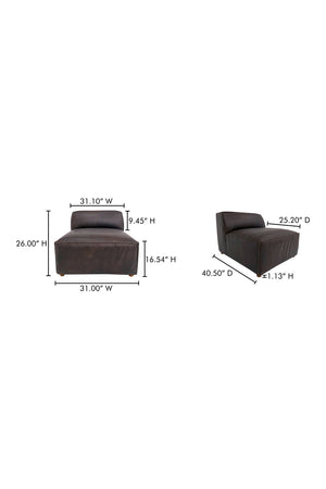 Modern European furniture - Brown Leather Slipper Chair - www.oroa.com