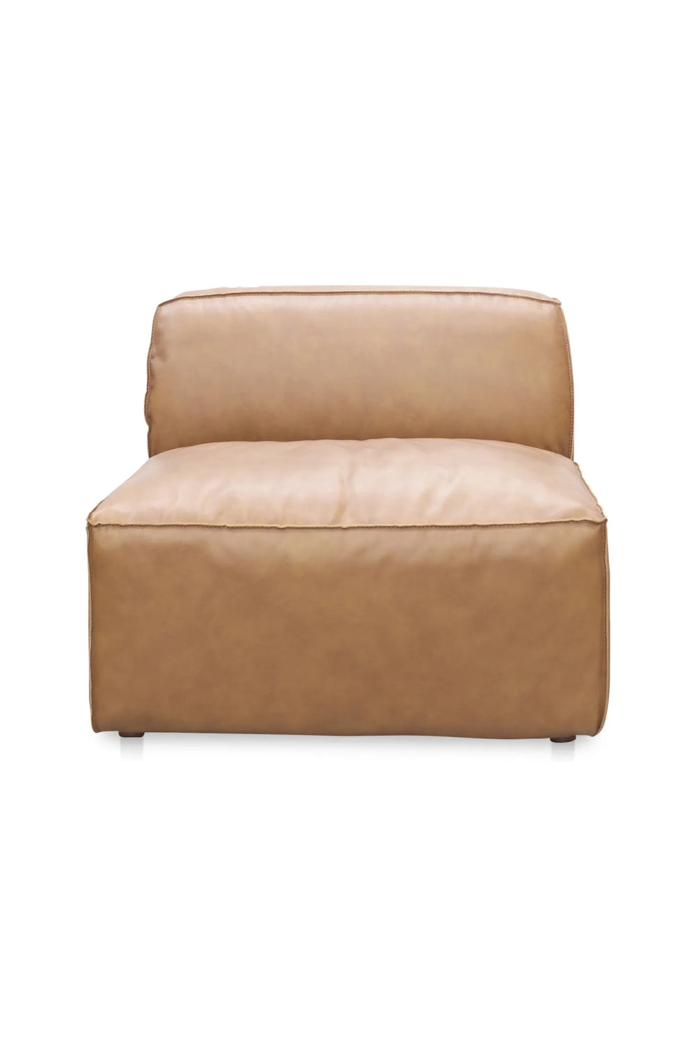 Modern European furniture - Tan Leather Slipper Chair - www.oroa.com