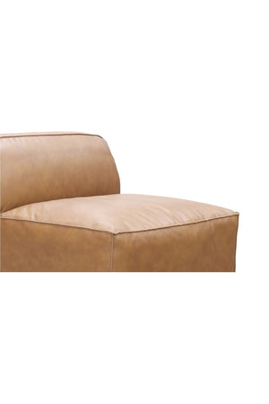 Modern European furniture - Tan Leather Slipper Chair - www.oroa.com