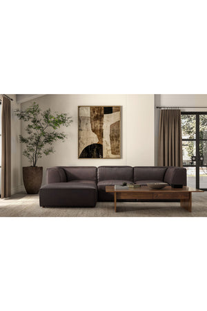   Modern European furniture - Brown Leather Square Ottoman - www.oroa.com | Oroa.com