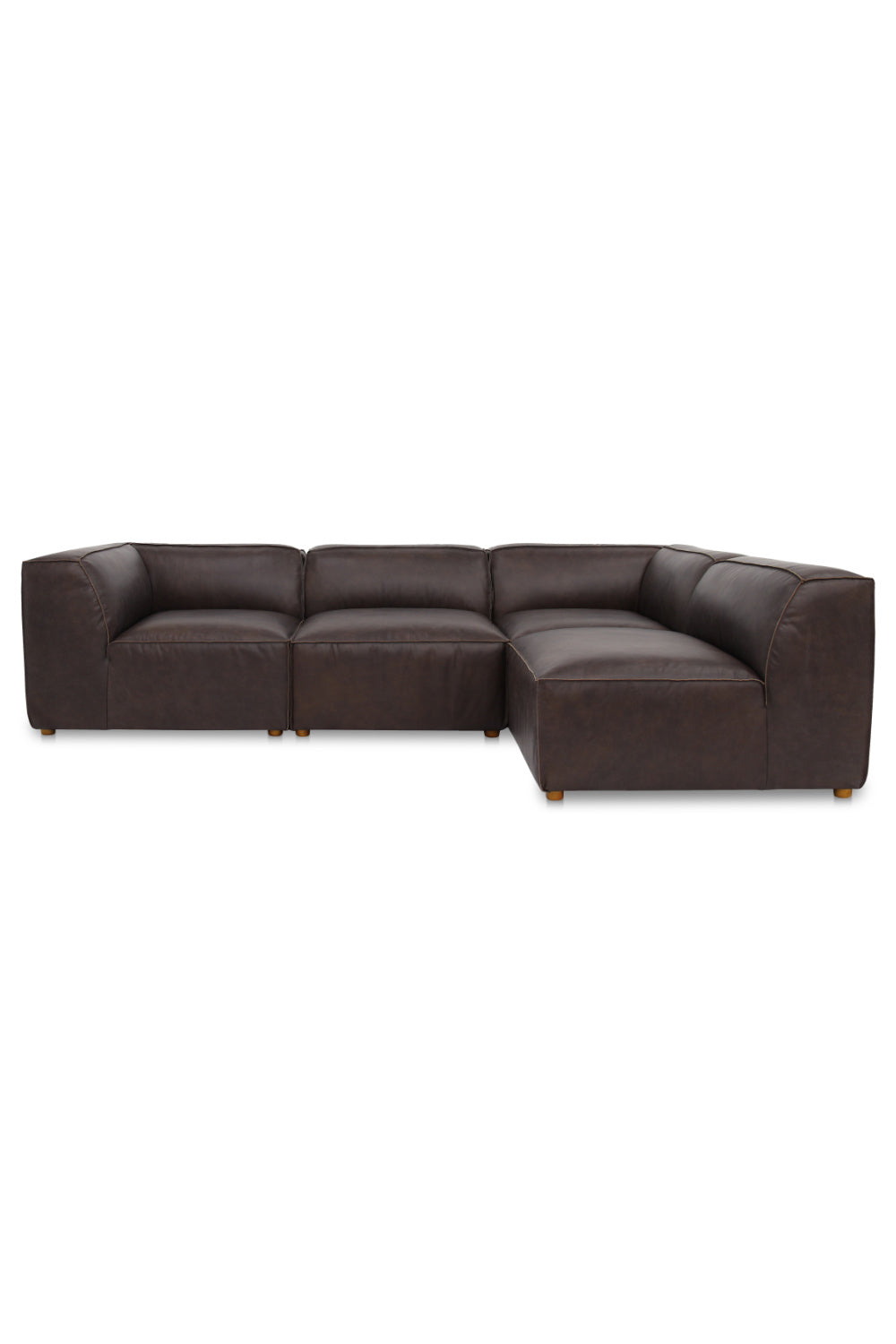 Modern European furniture - Top-Grain Leather Sectional Sofa - www.oroa.com
